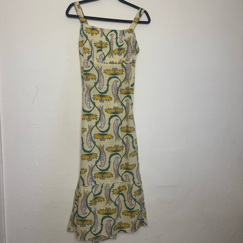 Topmark Cotton Floral Bird Tropical Resort‎ wear Sundress